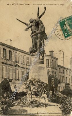 Carte postale ancienne Monument des Combattants de 1870 — Niort (Deux-Sèvres)