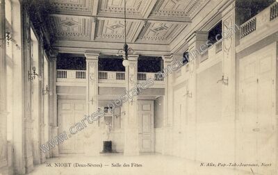 Carte postale ancienne Salle des Fêtes — Niort (Deux-Sèvres)