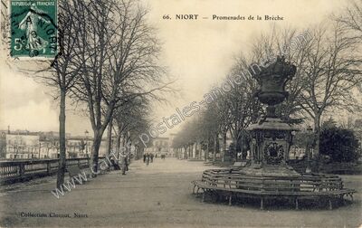 Carte postale ancienne Promenades de la Brèche — Niort (Deux-Sèvres)
