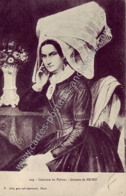 Carte postale ancienne Costume du Poitou. - Grisette — Niort (Deux-Sèvres)