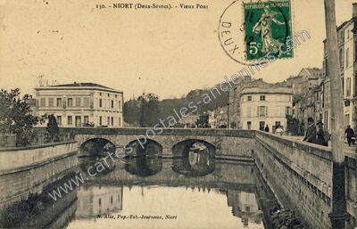 Carte postale ancienne Vieux Pont — Niort (Deux-Sèvres)