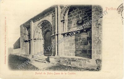 Carte postale ancienne Portail de Notre-Dame de la Couldre — Parthenay (Deux-Sèvres)