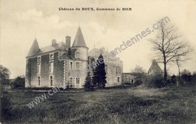 Carte postale ancienne Chateau de Boux — Rom (Deux-Sèvres)