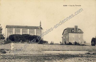 Carte postale ancienne Vue du Temple — Rom (Deux-Sèvres)