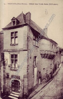 Carte postale ancienne Hôtel des Trois Rois (XIIIe siècle) — Thouars (Deux-Sèvres)