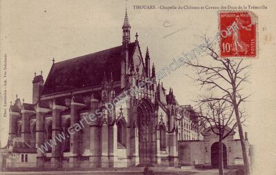 Carte postale ancienne Chapelle du Château et Caveau des Ducs de la Trémoille — Thouars (Deux-Sèvres)