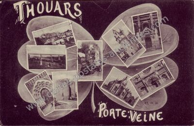 Carte postale ancienne Porte Veine — Thouars (Deux-Sèvres)