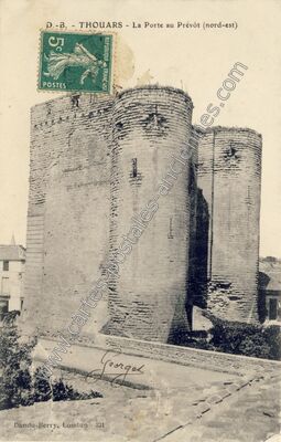Carte postale ancienne La Porte au Prévôt (nord-est) — Thouars (Deux-Sèvres)
