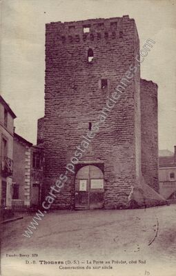 Carte postale ancienne La Porte au Prévôst, côté Sud — Thouars (Deux-Sèvres)