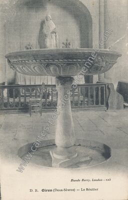 Carte postale ancienne Le Bénitier — Oiron (Deux-Sèvres)