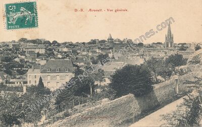 Carte postale ancienne Vue générale — Airvault (Deux-Sèvres)