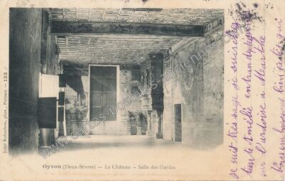 Carte postale ancienne Le Château - Salle des Gardes — Oiron (Deux-Sèvres)