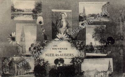 Carte postale ancienne Souvenir de Nueil-les-Aubiers — Nueil-les-Aubiers (Deux-Sèvres)