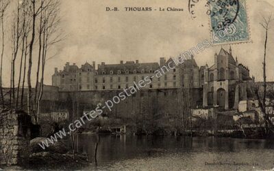 Carte postale ancienne Le Château — Thouars (Deux-Sèvres)