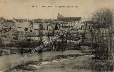 Carte postale ancienne Vue générale prise au sud — Thouars (Deux-Sèvres)