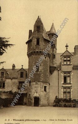 Carte postale ancienne Hôtel du Président Tyndo — Thouars (Deux-Sèvres)