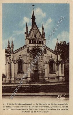 Carte postale ancienne La Chapelle du Château — Thouars (Deux-Sèvres)