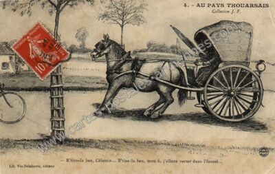 Carte postale ancienne Au Pays Thouarsais — Thouars (Deux-Sèvres)