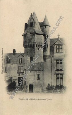 Carte postale ancienne Hôtel du Président Tyndo — Thouars (Deux-Sèvres)