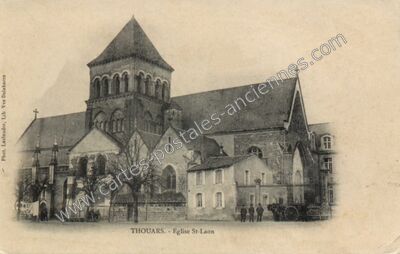 Carte postale ancienne Eglise St-Laon — Thouars (Deux-Sèvres)