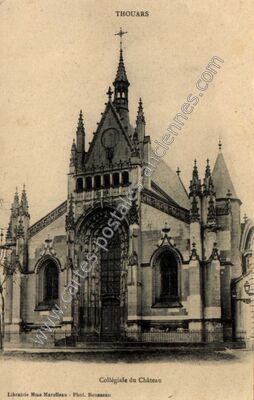 Carte postale ancienne Collégiale du Château — Thouars (Deux-Sèvres)