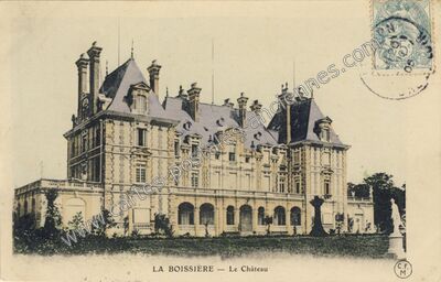 Carte postale ancienne Chateau de la Boissiere — La Boissière-École (Yvelines)