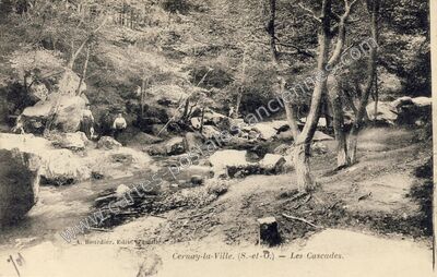 Carte postale ancienne Les Cascades — Cernay-la-Ville (Yvelines)