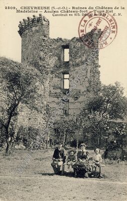 Carte postale ancienne Chateau de la Madeleine — Chevreuse (Yvelines)