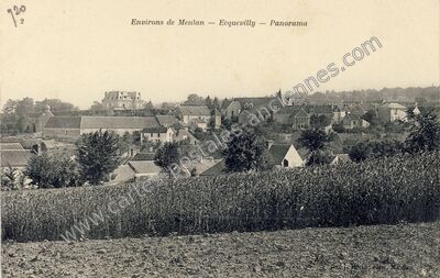Carte postale ancienne Environs de Meulan — Panorama — Ecquevilly (Yvelines)
