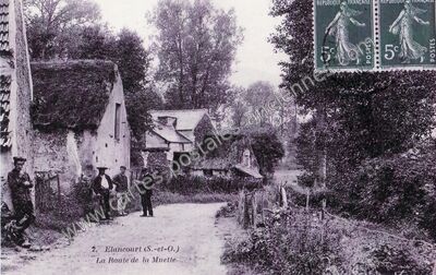 Carte postale ancienne La Route de la Muette — Élancourt (Yvelines)