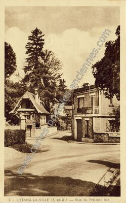 Carte postale ancienne Rue du Pré-de-l'Isle — L'Étang-la-Ville (Yvelines)