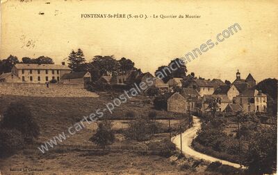 Carte postale ancienne Le Quartier du Moutier — Fontenay-Saint-Père (Yvelines)