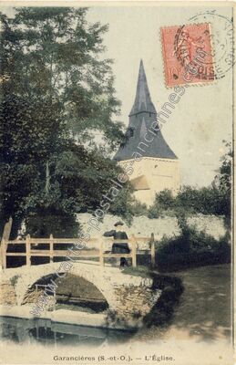 Carte postale ancienne L'Église — Garancières (Yvelines)