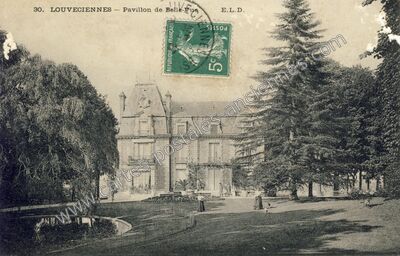 Carte postale ancienne Pavillon de Belle-Vue — Louveciennes (Yvelines)