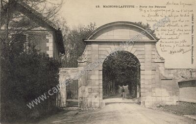 Carte postale ancienne Porte des Pétrons — Maisons-Laffitte (Yvelines)