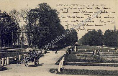 Carte postale ancienne Le Parc, Avenue Albine — Maisons-Laffitte (Yvelines)