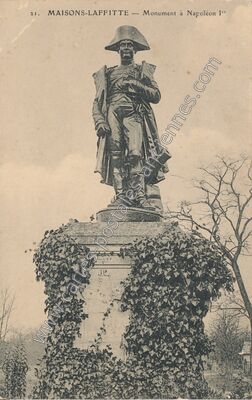 Carte postale ancienne Monument à Napoléon Ier — Maisons-Laffitte (Yvelines)