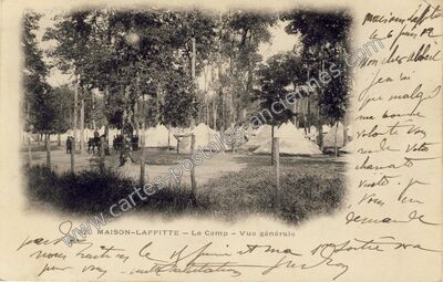 Carte postale ancienne Le Camp - Vue générale — Maisons-Laffitte (Yvelines)