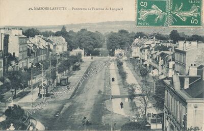 Carte postale ancienne Panorama de l'avenue de Longueil — Maisons-Laffitte (Yvelines)