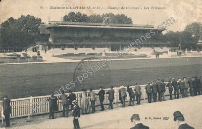 Carte postale ancienne Champ de Courses - Les Tribunes — Maisons-Laffitte (Yvelines)