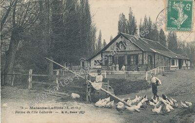 Carte postale ancienne Ferme de l'Ile Laborde — Maisons-Laffitte (Yvelines)