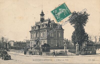 Carte postale ancienne L'Hôtel de Ville — Maisons-Laffitte (Yvelines)