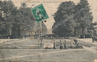 Carte postale ancienne Les Avenues Albine et du — Maisons-Laffitte (Yvelines)
