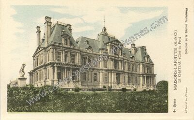 Carte postale ancienne Le Château (Côté du Parc) — Maisons-Laffitte (Yvelines)