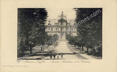 Carte postale ancienne Avenue Richelieu et le Château — Maisons-Laffitte (Yvelines)