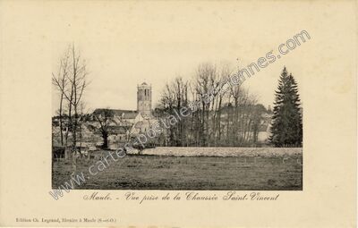 Carte postale ancienne Vue prise de la Chaussée Saint-Vincent — Maule (Yvelines)