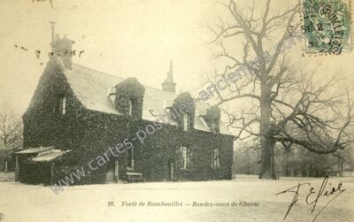 Carte postale ancienne Forêt de Rambouillet — Rendez-vous de Chasse — Rambouillet (Yvelines)