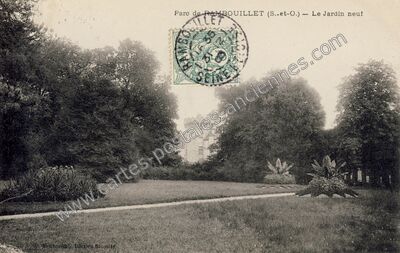 Carte postale ancienne Parc de Rambouillet — Le Jardin neuf — Rambouillet (Yvelines)