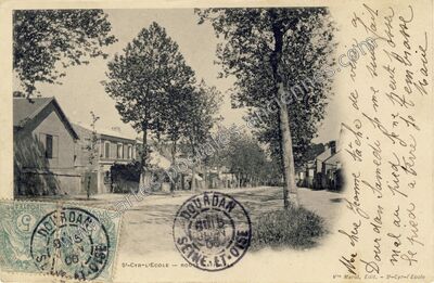 Carte postale ancienne Route Nationale — Saint-Cyr-l'École (Yvelines)