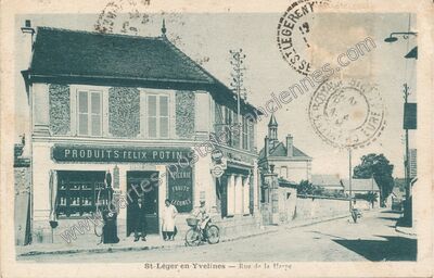 Carte postale ancienne Rue de la Harpe — Saint-Léger-en-Yvelines (Yvelines)
